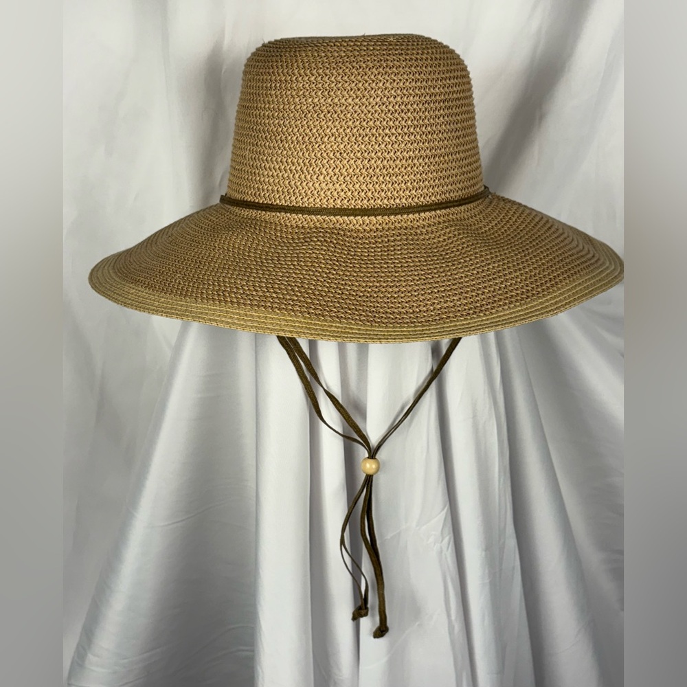 Midwest Tan & Brown Woven Sun Hat